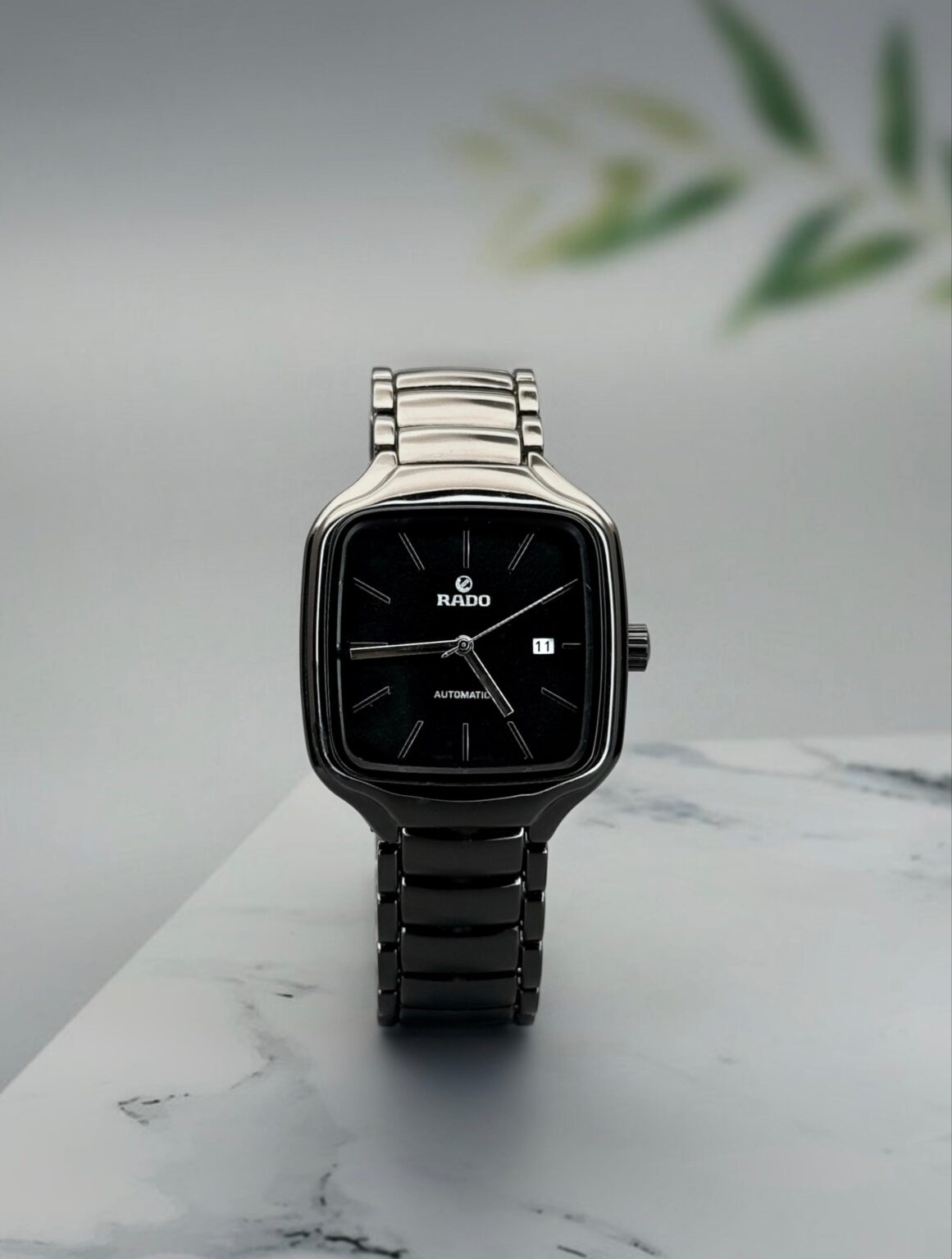 Rado True Square Automatic Black Dial Watch For Men's