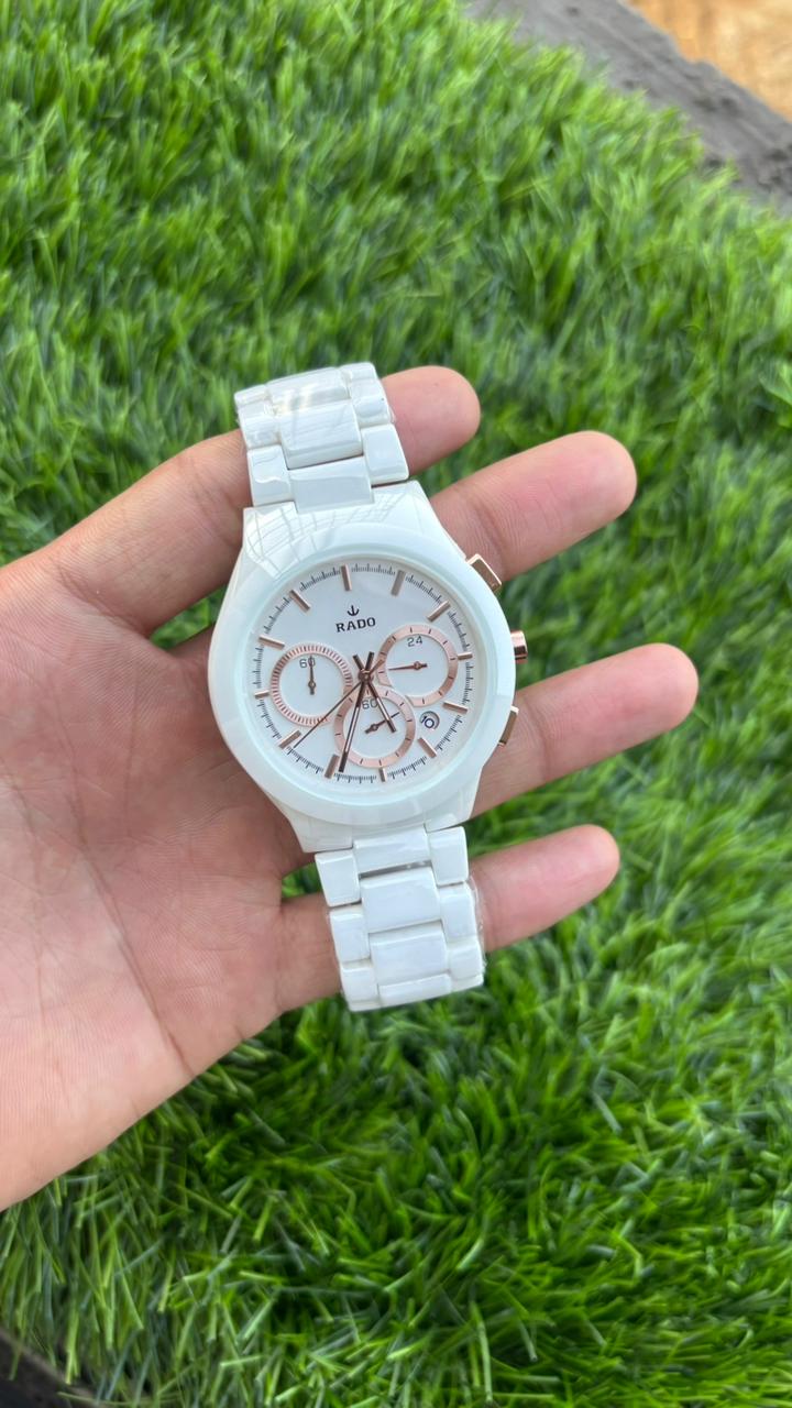 Rado HyperChrome Automatic White Dial Chronograph Mens Watch