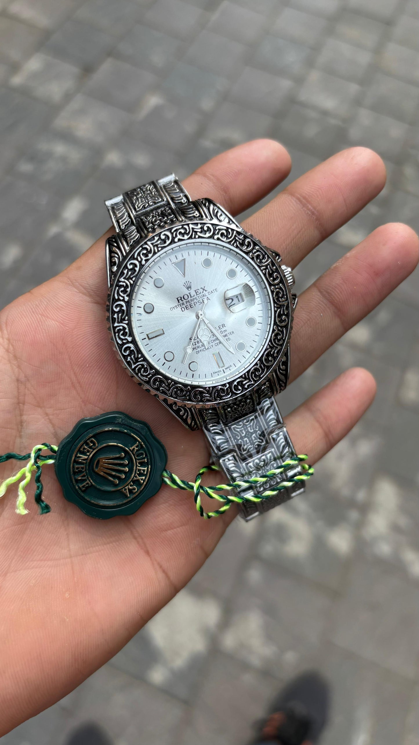 Ro lex One of The Most White Dial Handmade Design Men's Watch