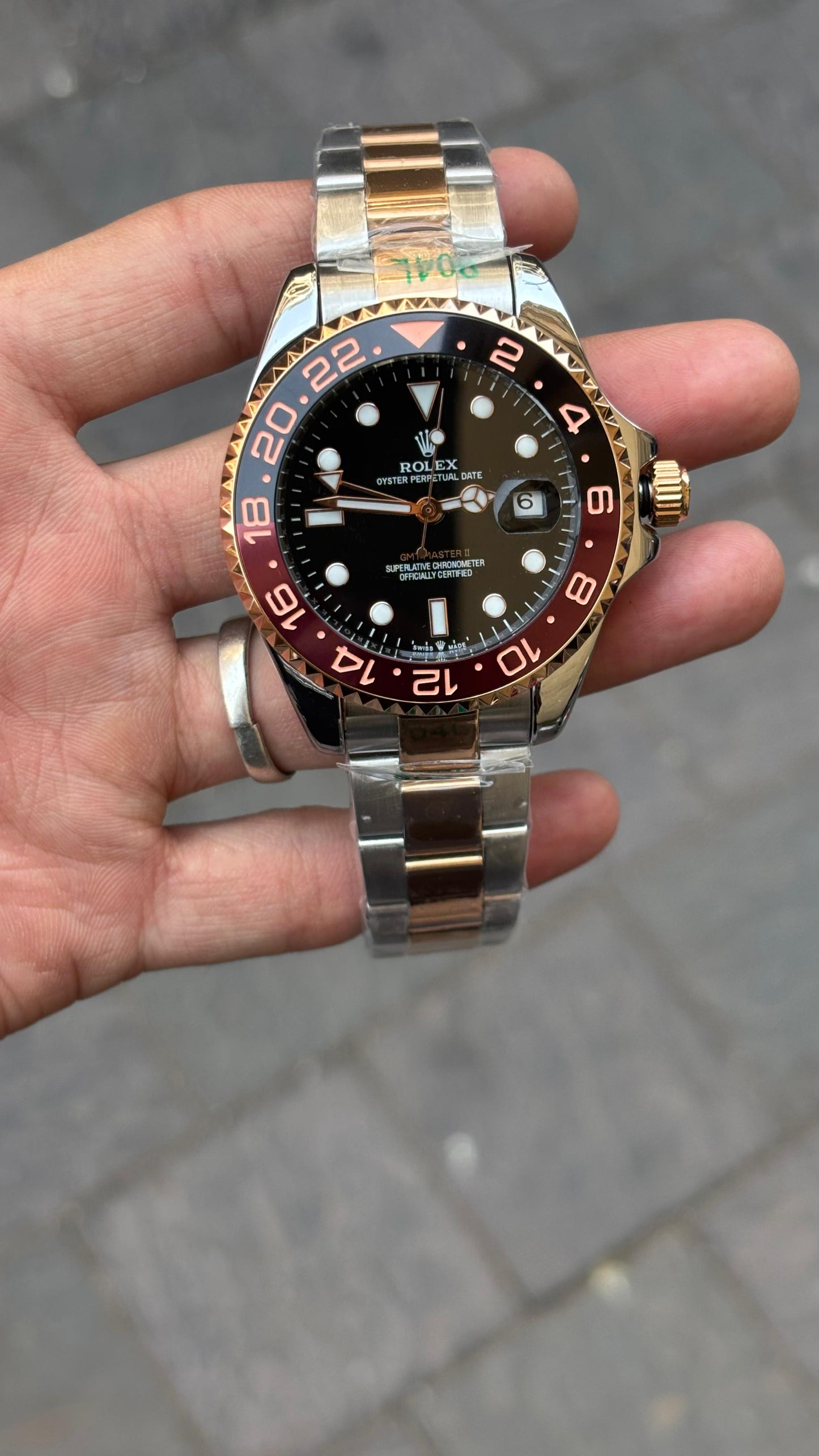 Rol-ex GMT-Master II Black Dial Automatic Analog Men's Watch