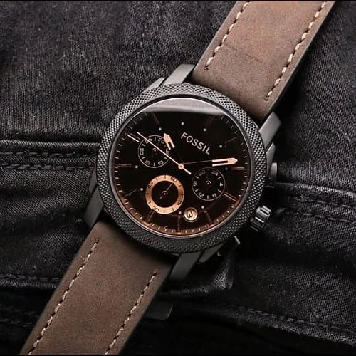 Fossil Chronograph Leather Belt Men's Watch