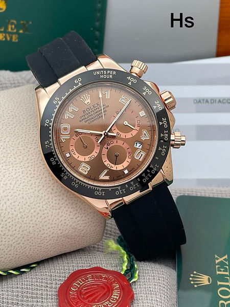 Rol-ex Cosmograph Daytona Brown Dial Analog Quartz Men's Watch