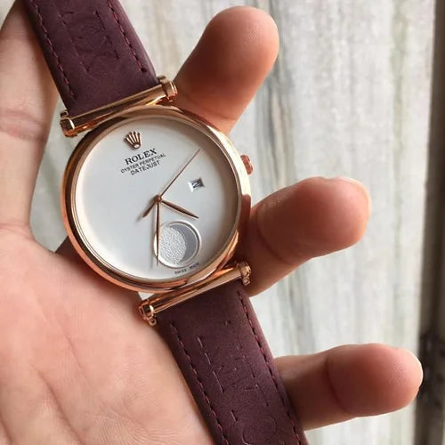 Ro lex Chand White Dial Analog Men Watch