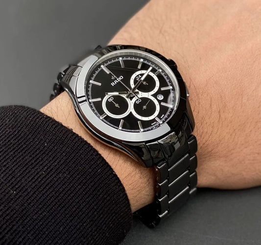 Rado HyperChrome Automatic Black And SIlver Dial Chronograph Men's Watch