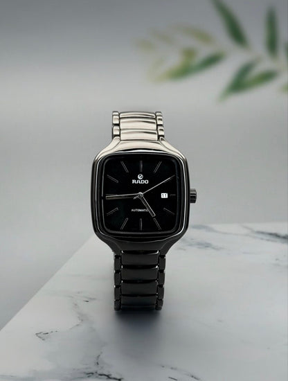 Rado True Square Automatic Black Dial  Watch For Men's