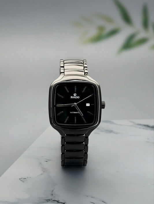 Rado True Square Automatic Black Dial  Watch For Men's