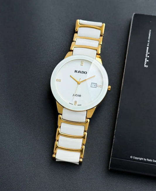 Rado Ceramic White Dial For Men's Analog Watch