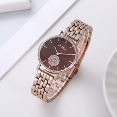 Fossil Maroon Dial Analog Luxury Women's Watch