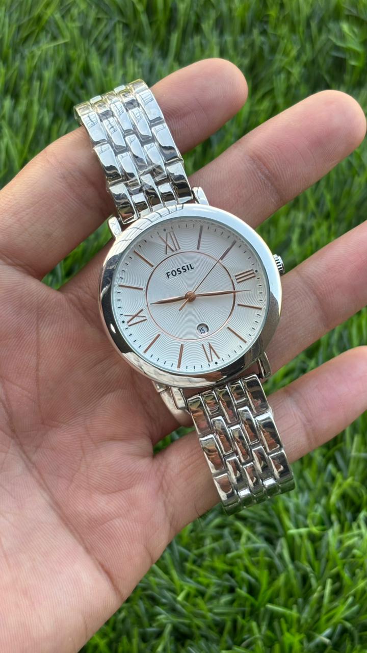 Fossil White Dial Analog Luxury Women's Watch