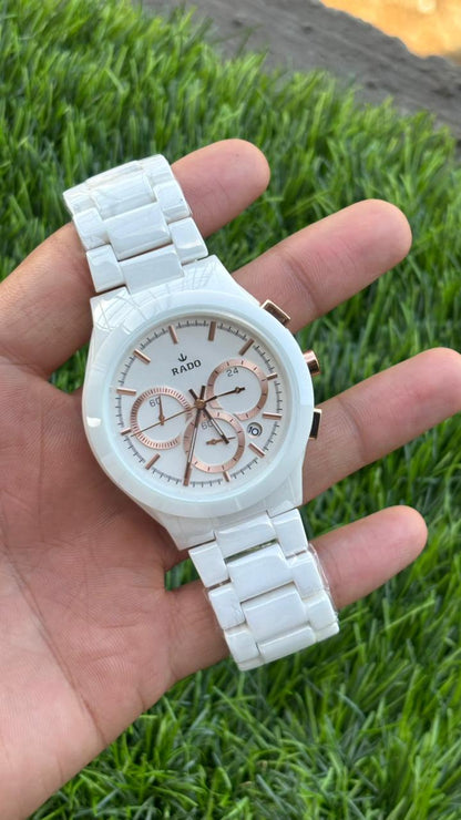 Rado HyperChrome Automatic White Dial Chronograph Men's Watch