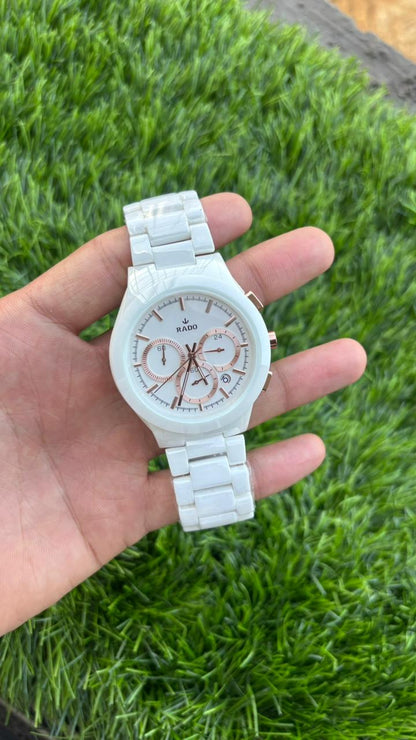 Rado HyperChrome Automatic White Dial Chronograph Men's Watch