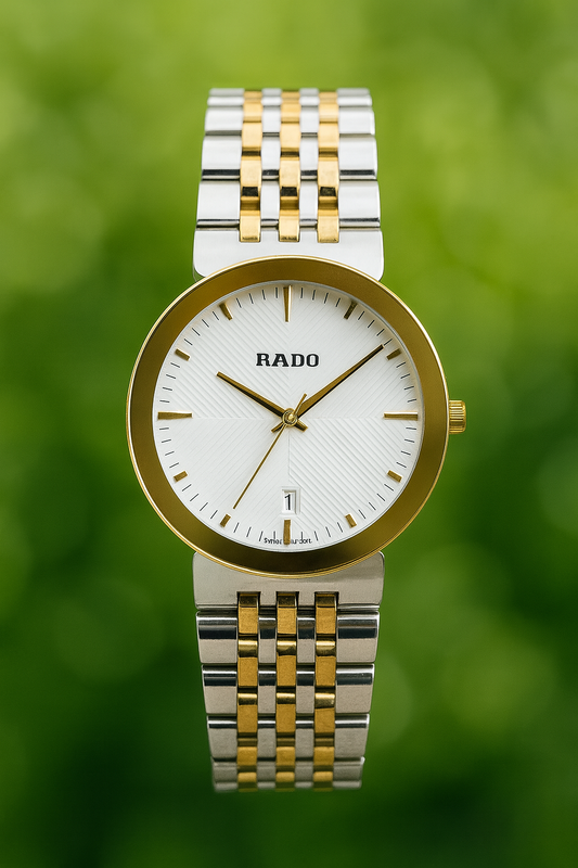 Rado Florence White Dial Round Quartz Watch For Men's