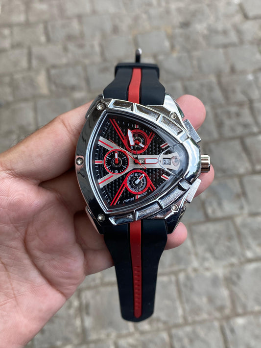 Lamborghini New Spyder Red Quartz Chronograph Men's Watch