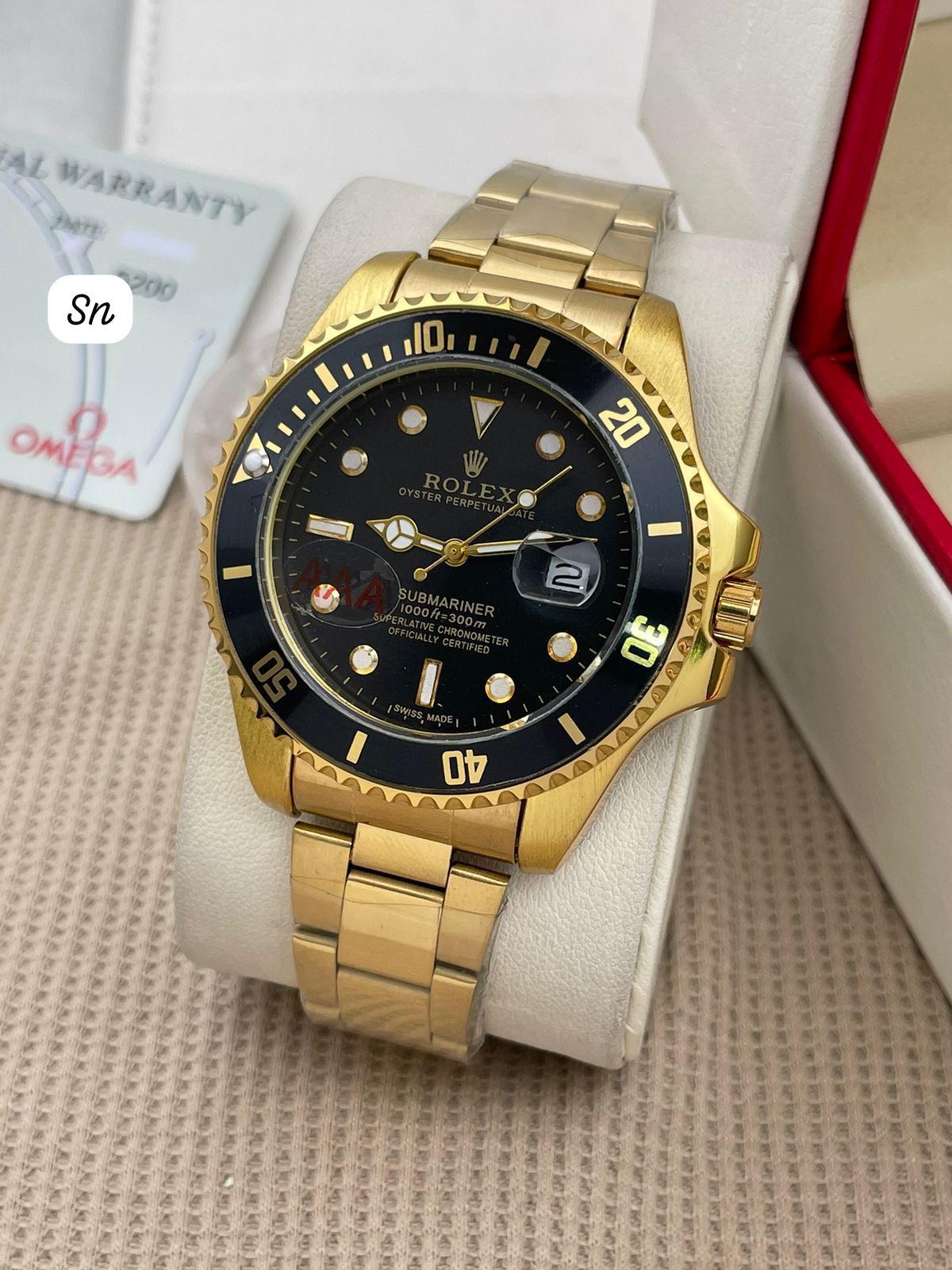 Rolex Submariner Quartz Black Dial Watch For Him