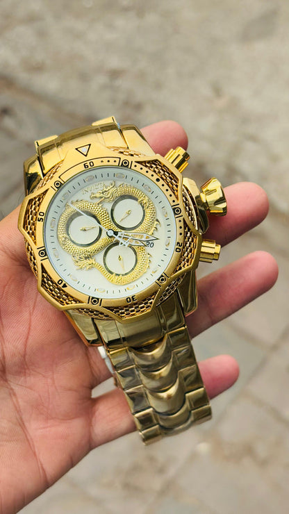 Invicta White Dial Watch For Men's