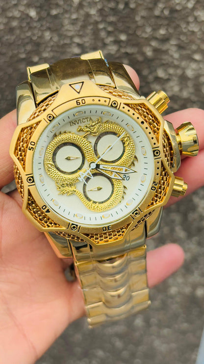 Invicta White Dial Watch For Men's