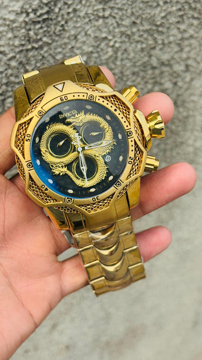 Invicta Black Dial Watch For Men's