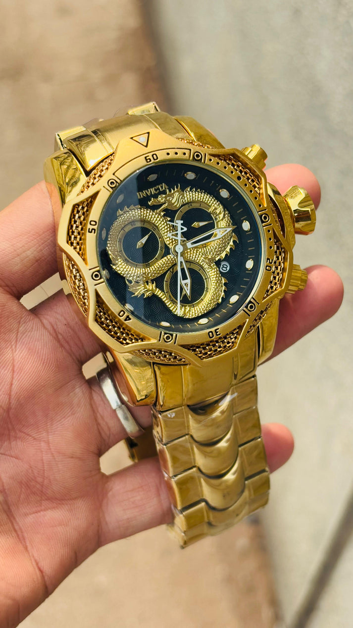 Invicta Black Dial Watch For Men's