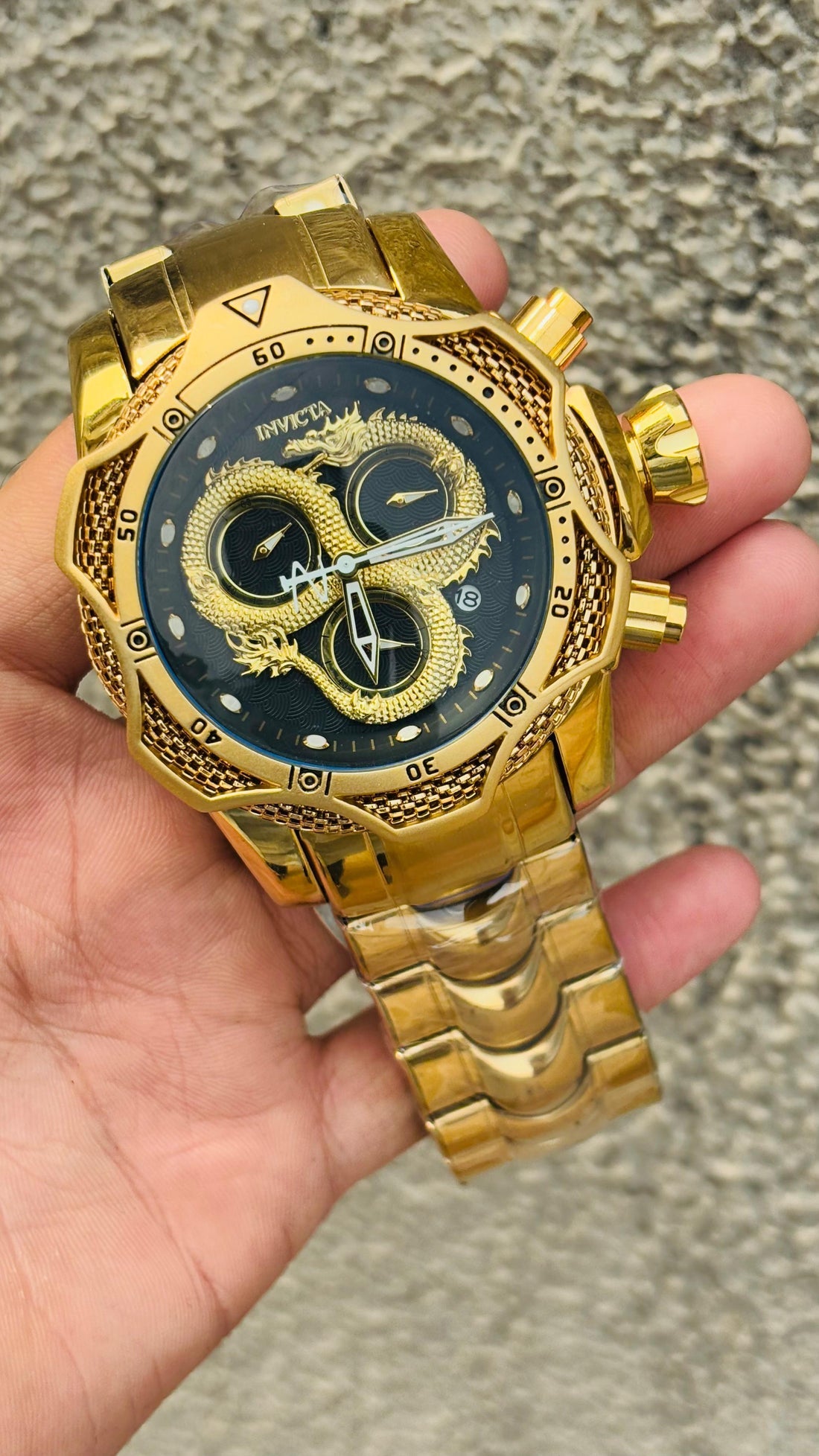 Invicta Black Dial Watch For Men's