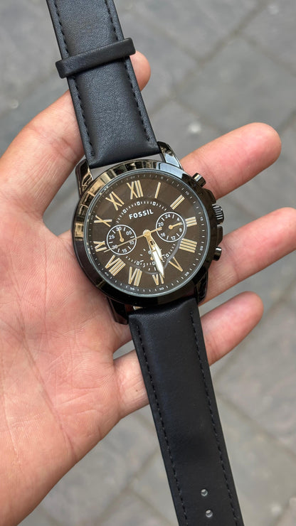Fossil Black Dial All Chronograph Working Men's Watch