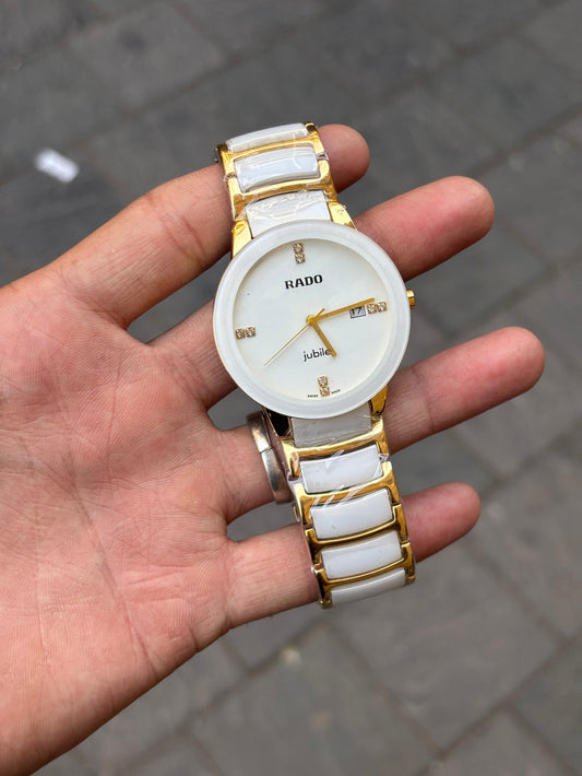 Rado Ceramic White Dial For Men's Analog Watch