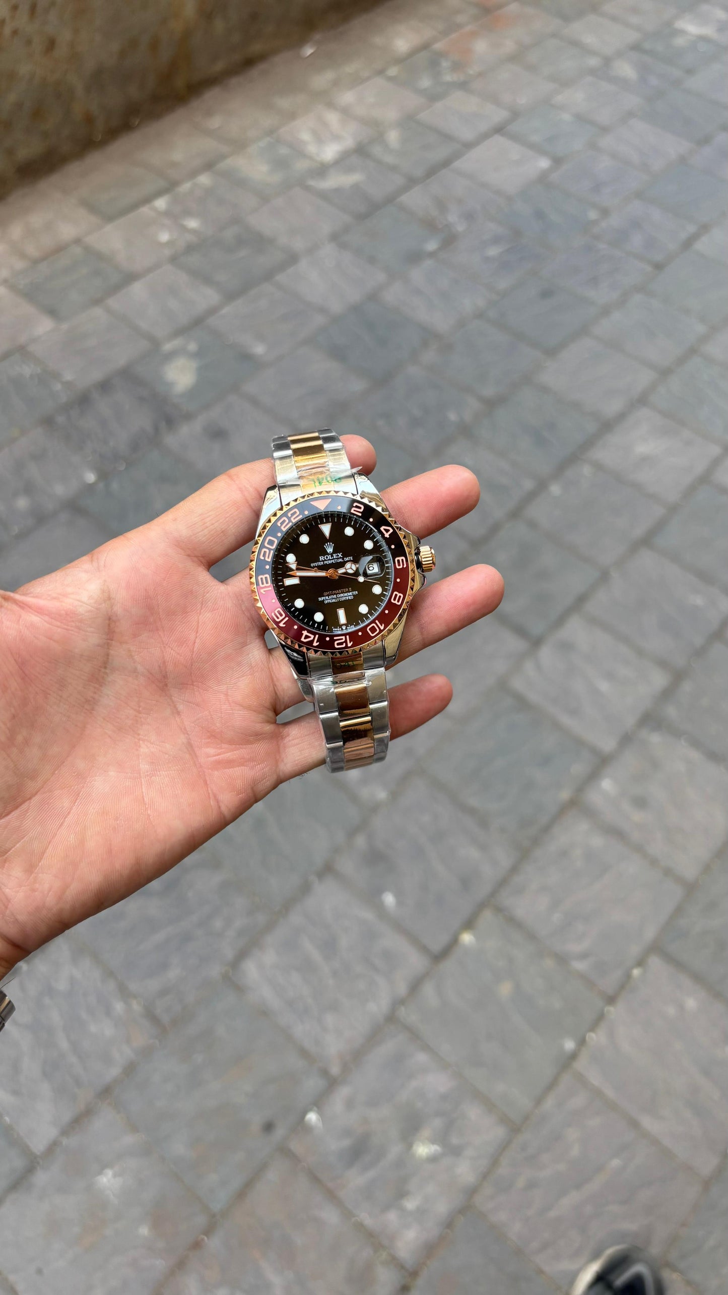 Rol-ex GMT-Master II Black Dial Automatic Analog Men's Watch