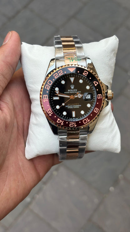 Rol-ex GMT-Master II Black Dial Automatic Analog Men's Watch