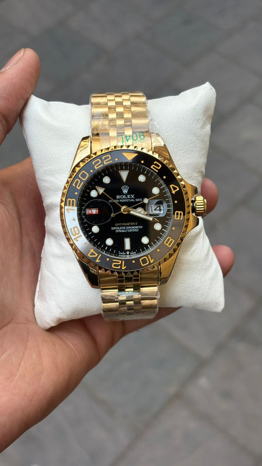 Rol-ex GMT-Master II Black Dial Automatic Watch For Men's