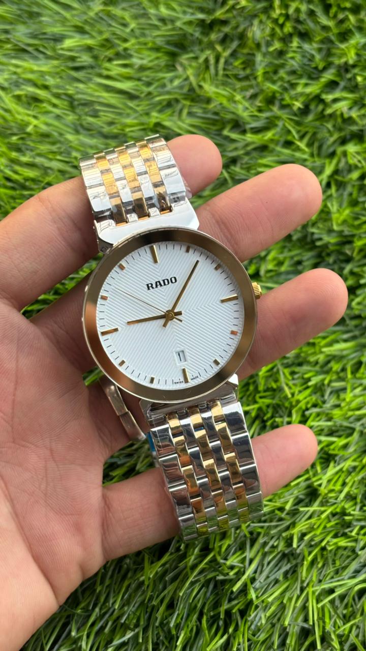 Rado Florence White Dial Round Quartz Watch For Men's