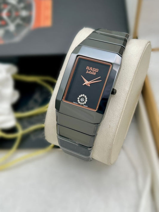 Rado Black Dial Ciramic Belt Men's Watch