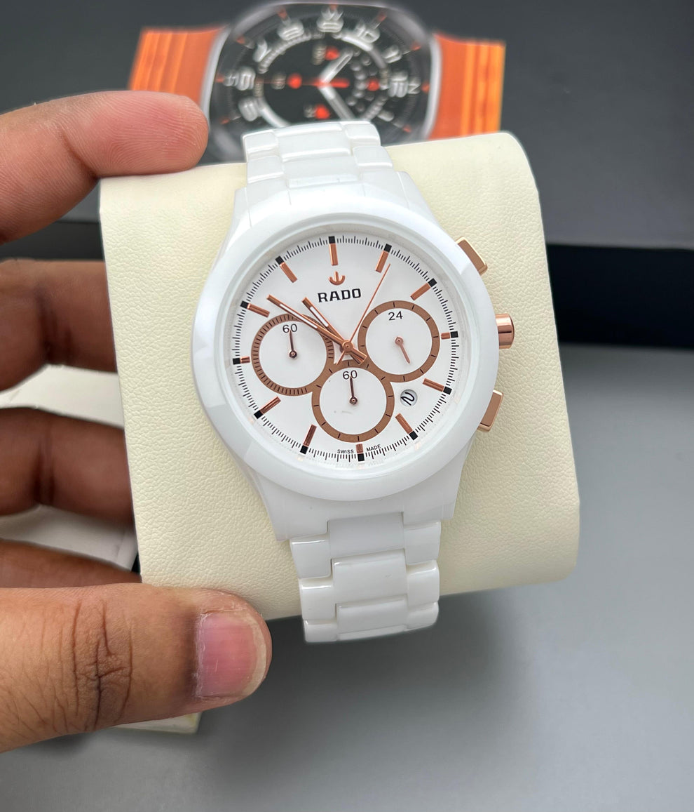 Rado HyperChrome Automatic White Dial Chronograph Men's Watch