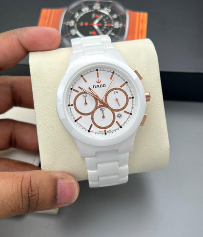 Rado HyperChrome Automatic White Dial Chronograph Men's Watch