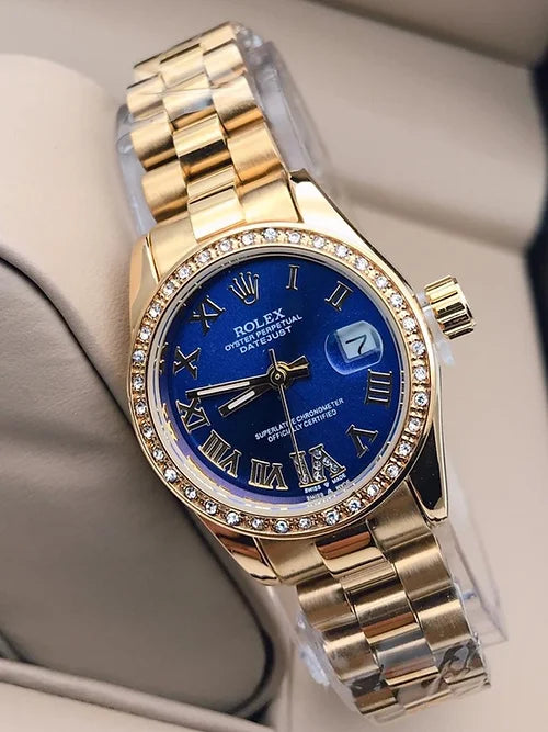 Rolex Blue Dial Auto Women's Watch