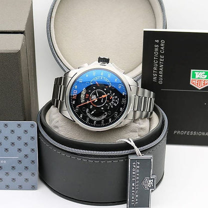 Tag Heuer Black Dial Mercedes Metal Belt Mens Watch