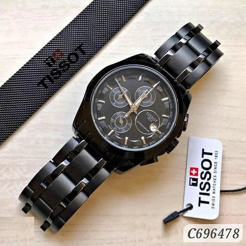 Tissot Black Dial Metal Belt Men s Watch watchworld
