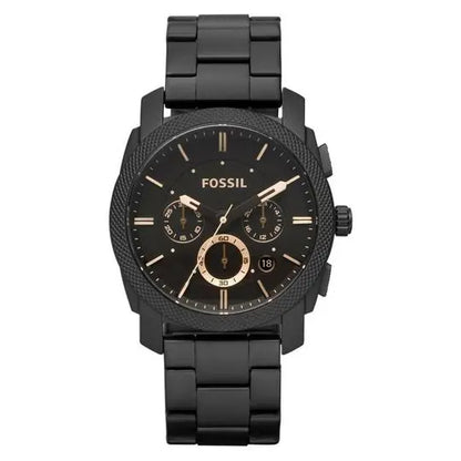 Fossil Fs4682 Brown Dial Black Metal Watch for Men