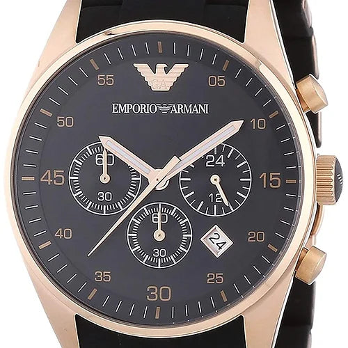 Emporio Armani Black Dial Chronograph Men's Watch