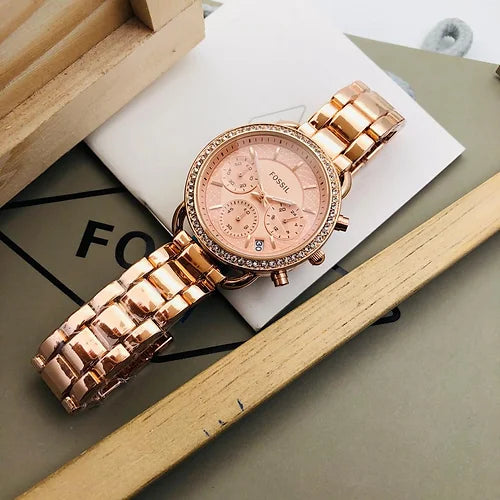 Fossil Chronograph Metal Belt Women watch