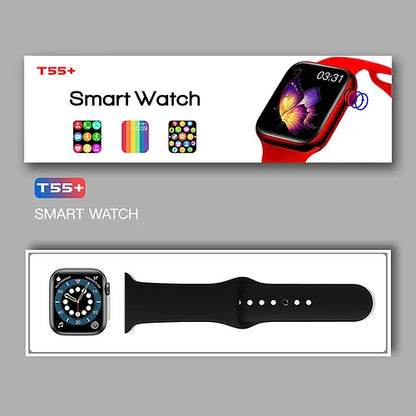 T55+ Series 6 Smart Watch With Bluetooth Calling /Health Fitness Tracker/ 2 Pin