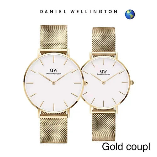 Daniel Wellington White Dial Metal Belt Crystal glass Men Watch