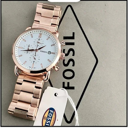 Fossil White Dial Chronograph New Model Men's Watch