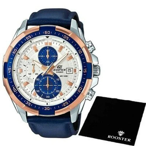 CASIO Edifice Men Chronograph Leather Strap Watch ? EFR-539L-7CVUDF