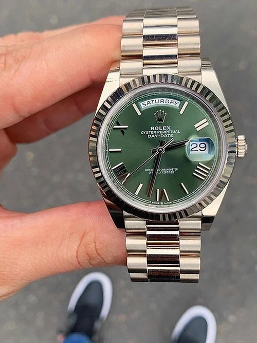 Rolex Day-Date oyster Green Dial For Men's Watch