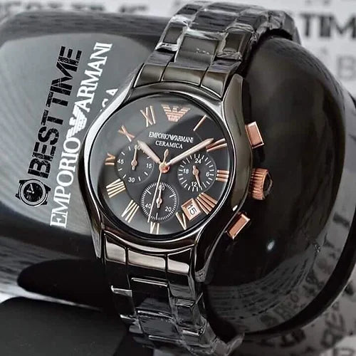 Emporio Armani Black Chronograph Men's Watch