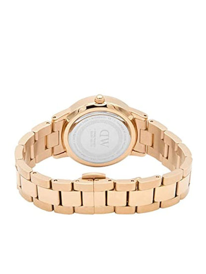 Daniel Wellington Iconic Link Rose Gold Black Dial Couple Watch Set