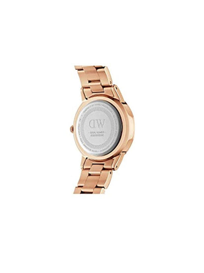 Daniel Wellington Iconic Link Rose Gold Black Dial Couple Watch Set