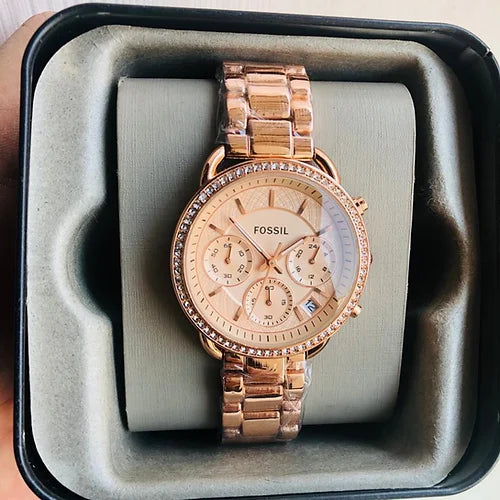 Fossil Chronograph Metal Belt Women watch