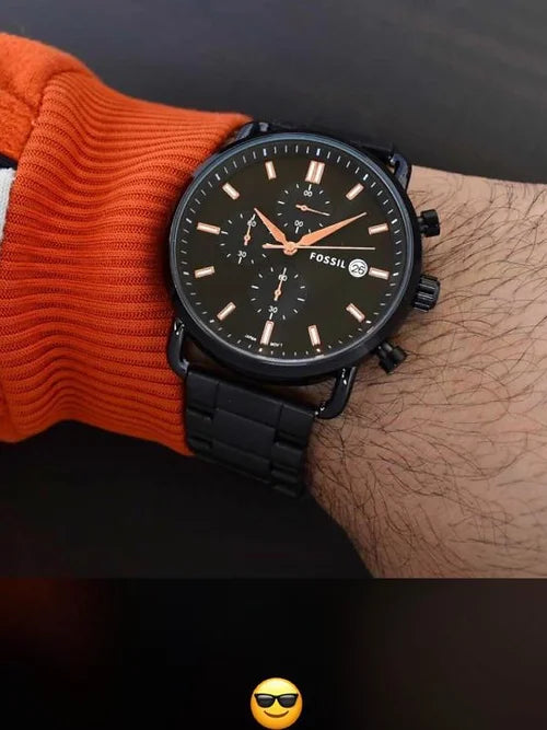 Fossil Black Chronograph Men's Watch