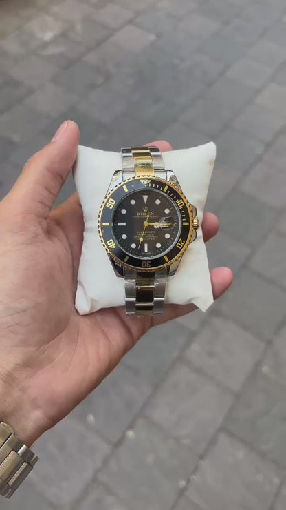 Rol-ex Submariner Analog Black Dial Men's Watch