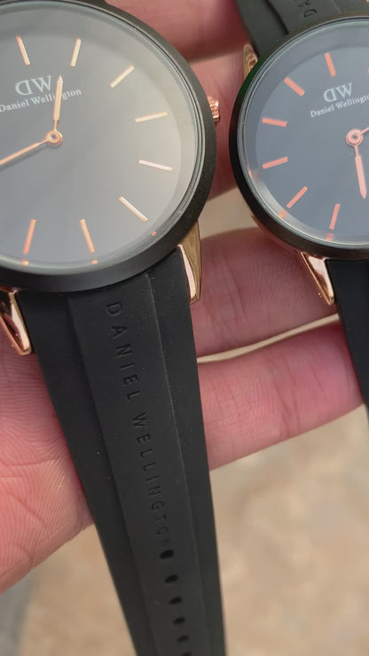 Daniel Wellington Iconic Motion Rose Gold Couples Watch Set